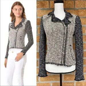 Rebecca taylor tweed moto jacket sz. 4